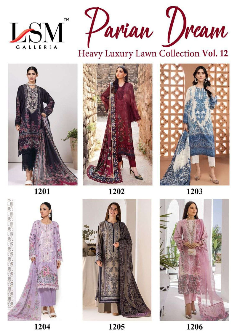 Lsm Galleria Parian Dream Vol 12 Pure Heavy Lawn Cotton Printed Salwar Suit