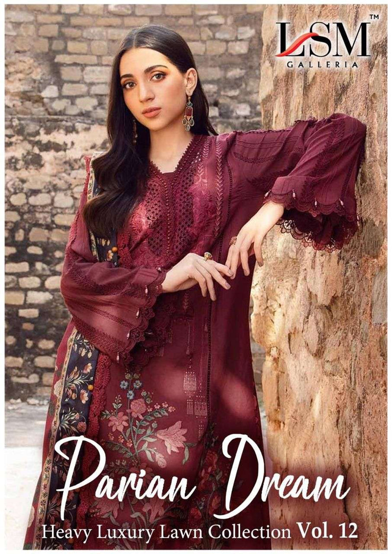 Lsm Galleria Parian Dream Vol 12 Pure Heavy Lawn Cotton Printed Salwar Suit