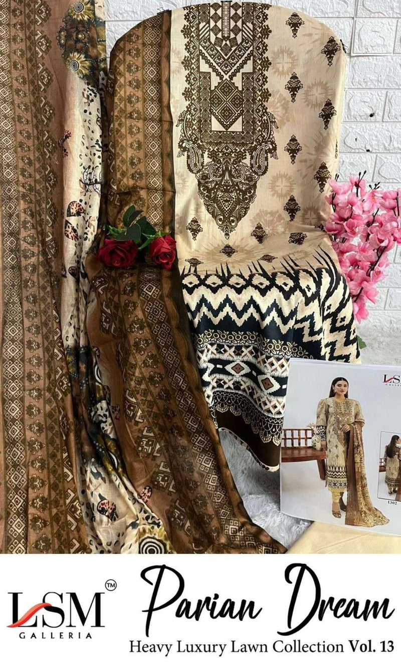 Lsm Parian Dream Vol 13 Pure Lawn Cotton Printed Karachi Salwar Kameez