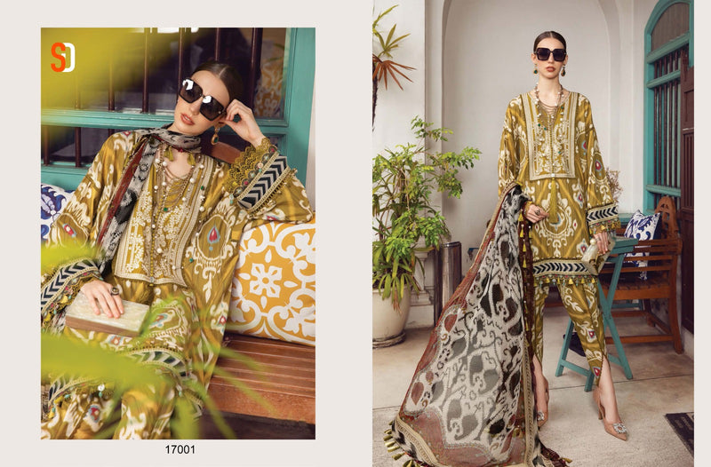 Sharaddha Designer M Print Vol 17 Lawn Cotton Heavy Embroidery Salwar Kameez