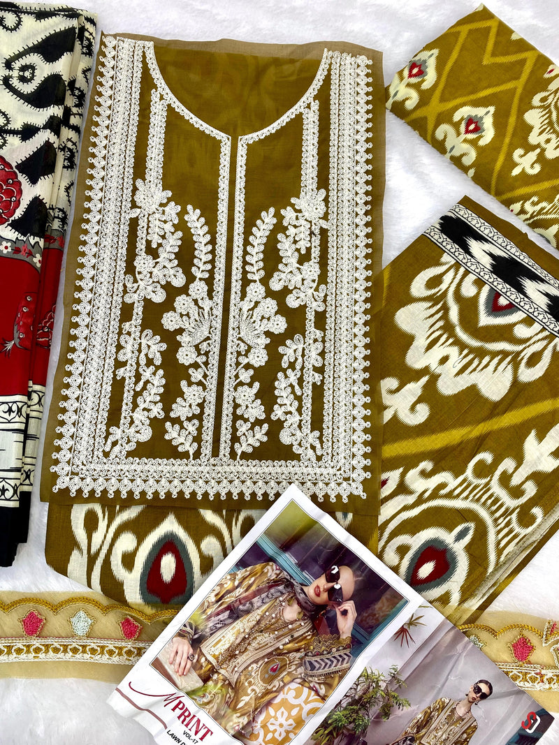 Sharaddha Designer M Print Vol 17 Lawn Cotton Heavy Embroidery Salwar Kameez
