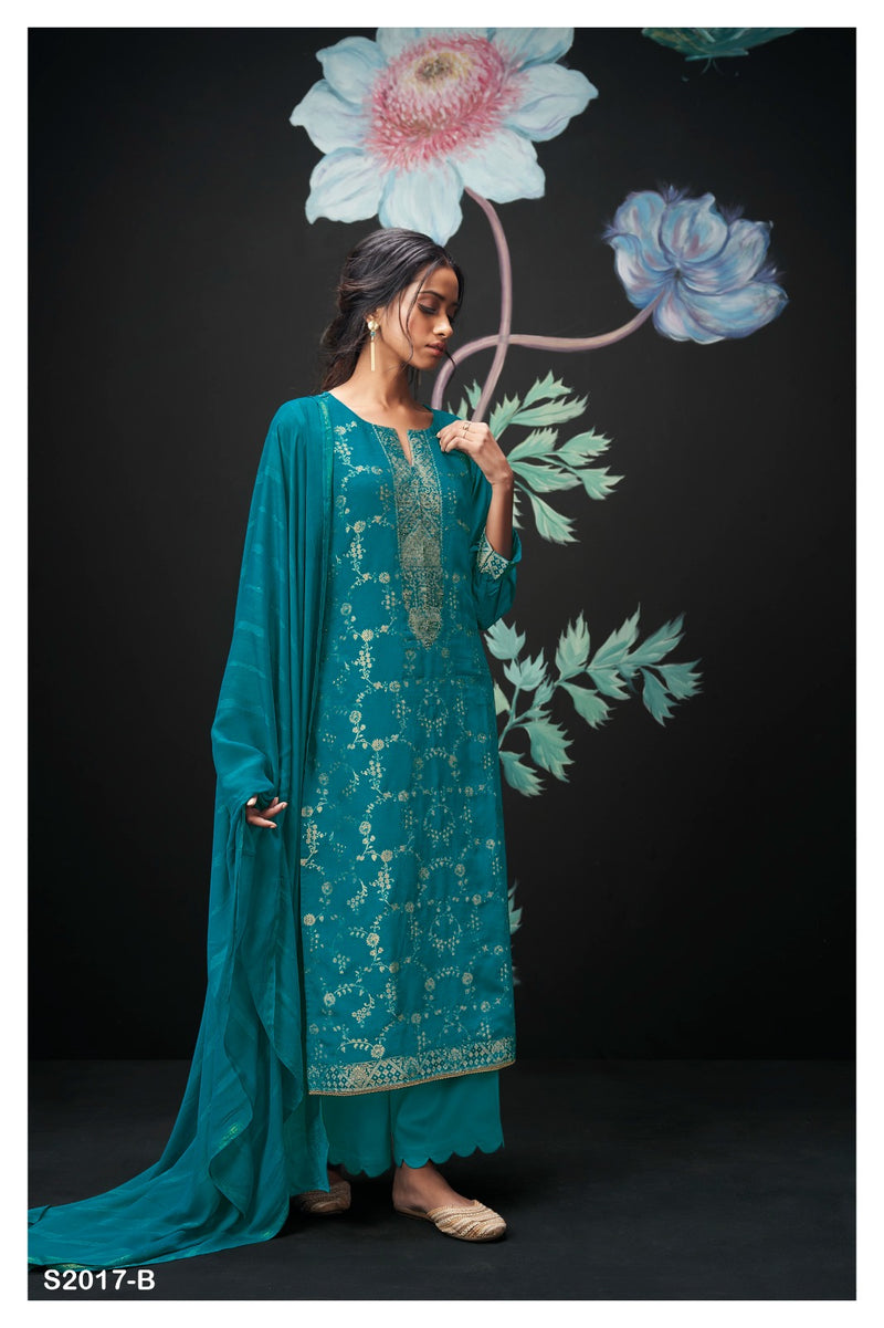 Ganga Mael 1972 Jacquard With Hand Work Designer Suit Collection