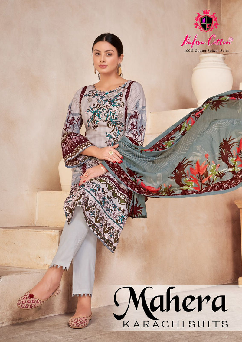 Nafisa Cotton Mahera Karachi Suits Cotton DIgital Printed Salwar Kameez