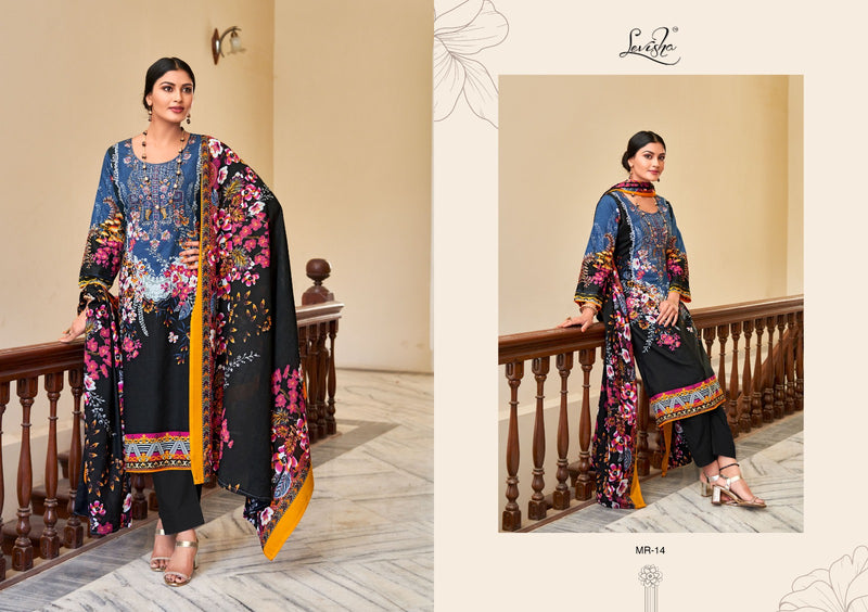 Levisha Mahiri Cotton Printed With Fancy Embroidery Work Designer Suits