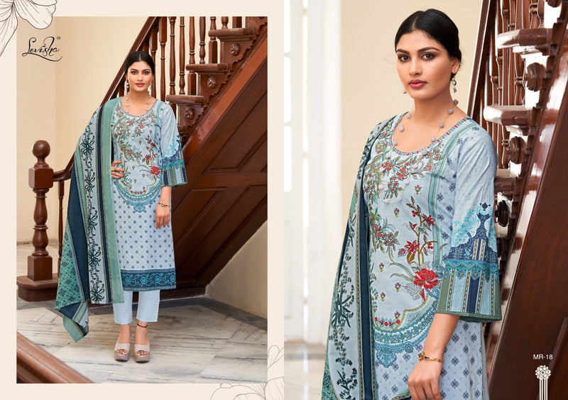 Levisha Mahiri Cambric Pakistani Printed Fancy Self Embroidery Partywear Salwar Kameez