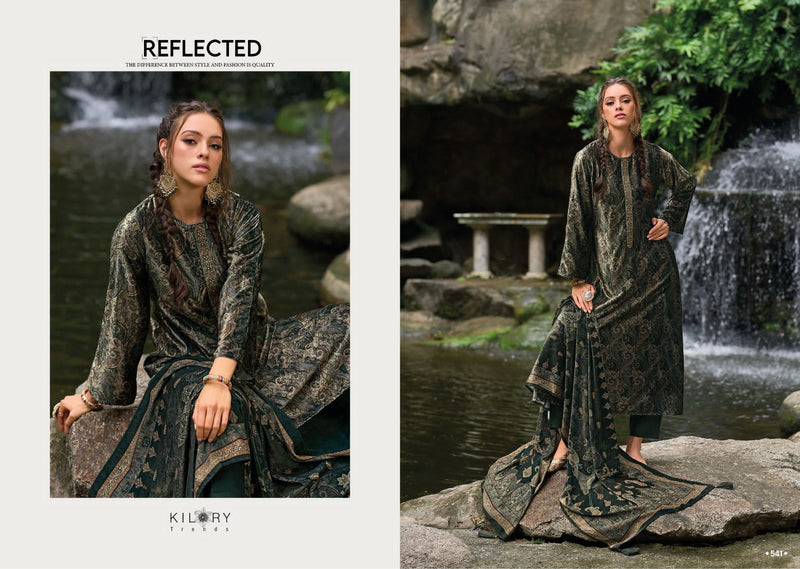 Kilory Trends Mahnoor Velvet Digital Print Embroidery Work Suit Collection