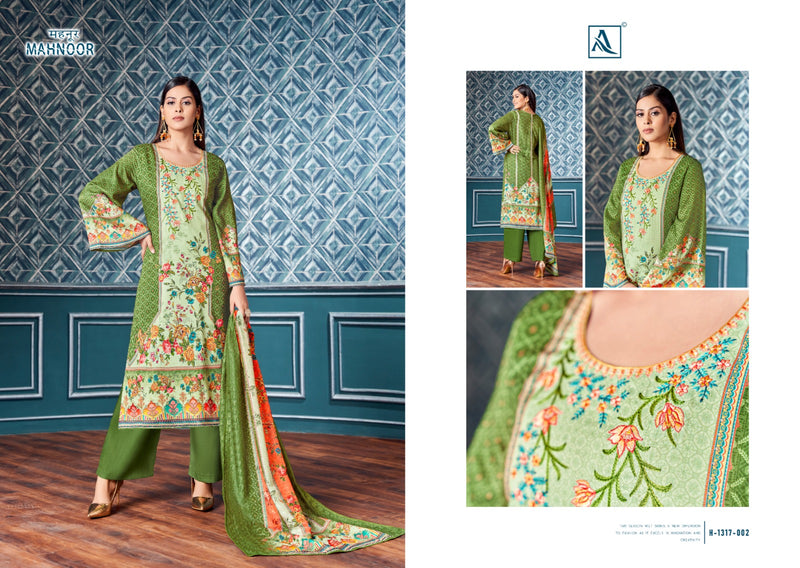 Alok Suits Mahnoor Jam Cotton With Fancy Embroidery & Swarovski Diamond Work Suits