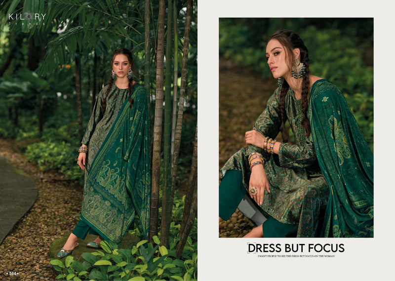 Kilory Trends Mahnoor Velvet Digital Print Embroidery Work Suit Collection