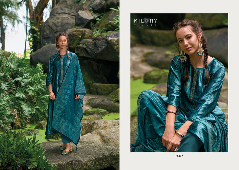 Kilory Trends Mahnoor Velvet Digital Print Embroidery Work Suit Collection