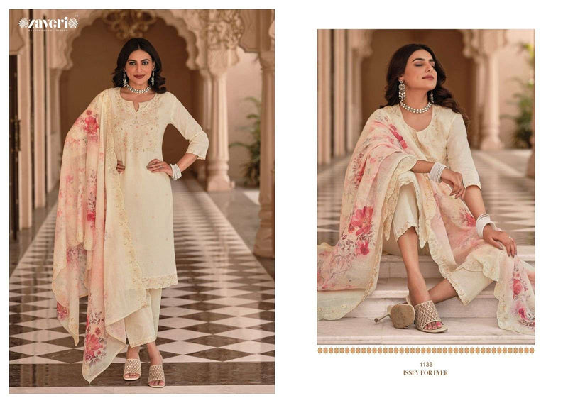 Zaveri Women Beauty Mal Mal Vol 1 Cotton Beautiful Embroidery Designer Ready Made Suits