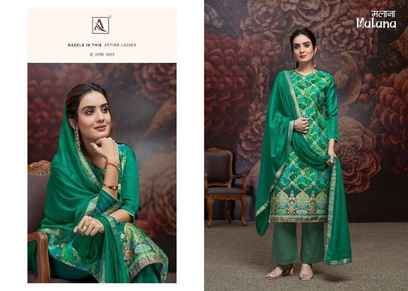 Alok Suit Malana Jacquard With Digital Print With Work Designer Suit