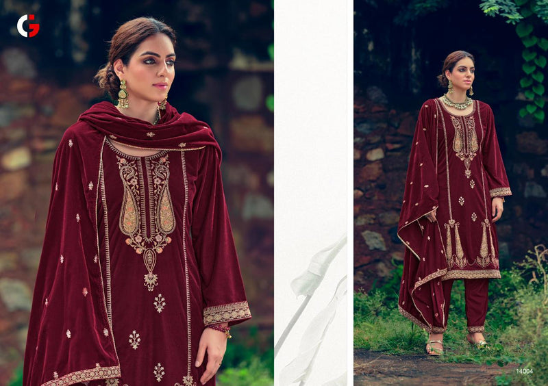 Deepsy Suits Maria B Velvet Embroidery Designer Winter Wear Suit Collection