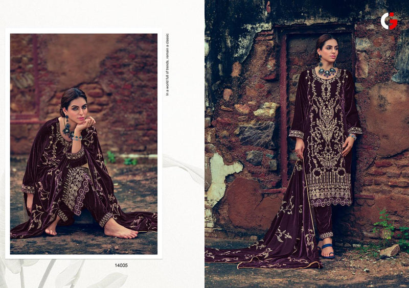 Deepsy Suits Maria B Velvet Embroidery Designer Winter Wear Suit Collection