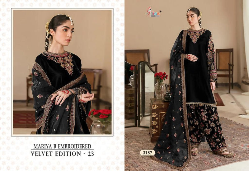Shree Fabs Maria B Embroidered Velvet Edition 23 Velvet Pakistani Salwar Suits