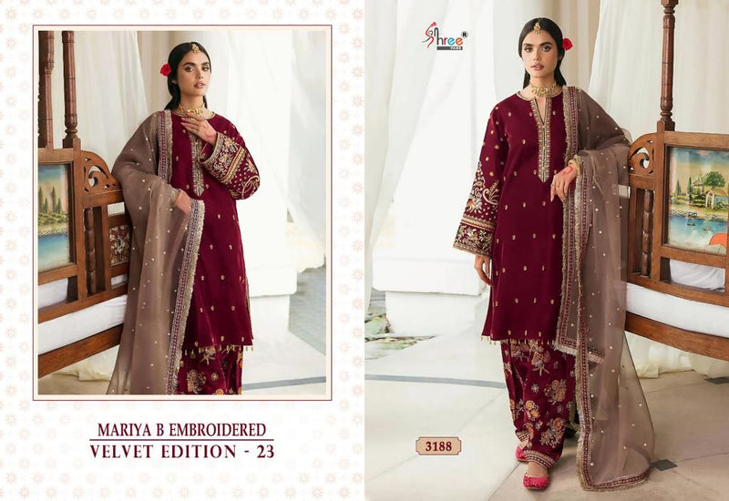 Shree Fabs Maria B Embroidered Velvet Edition 23 Velvet Pakistani Salwar Suits