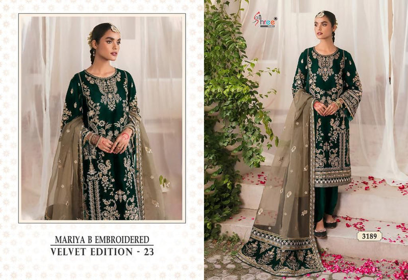 Shree Fabs Maria B Embroidered Velvet Edition 23 Velvet Pakistani Salwar Suits