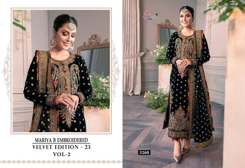 Shree Fabs Maria B Embroidered Velvet Edition 23 Vol 2 Velvet Embroidered Pakistani Suit
