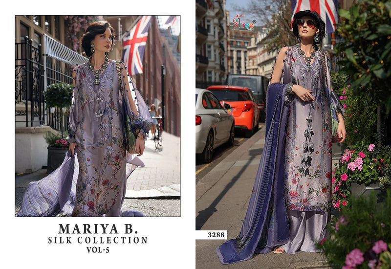 Shree Fabs Maria B Silk Collection Vol 5 Satin Embroidered Suit Collection