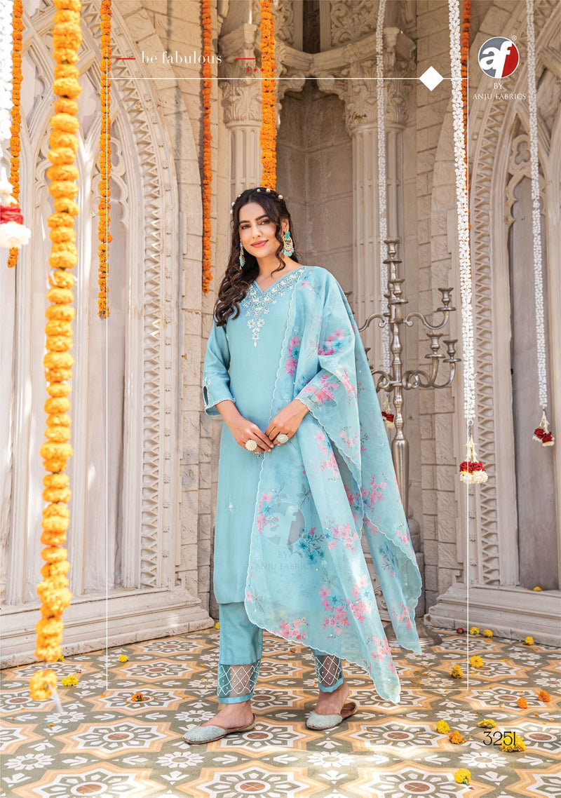 Anju Fabrics Mayra Vol 3 Viscose Heavy Hand Work Designer Suit With Bottom