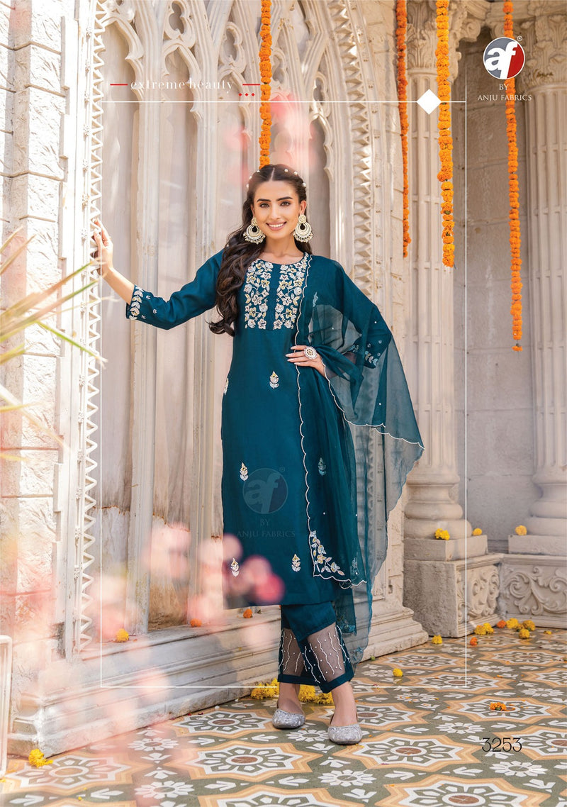 Anju Fabrics Mayra Vol 3 Viscose Heavy Hand Work Designer Suit With Bottom