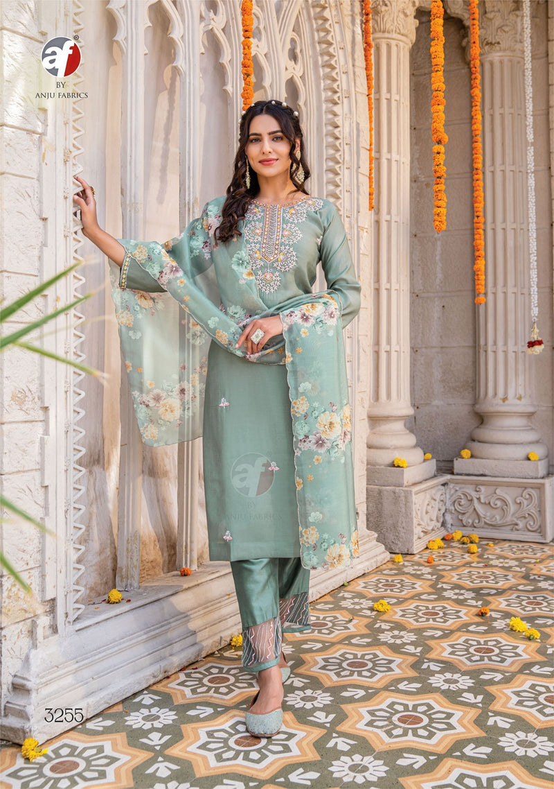 Anju Fabrics Mayra Vol 3 Viscose Heavy Hand Work Designer Suit With Bottom