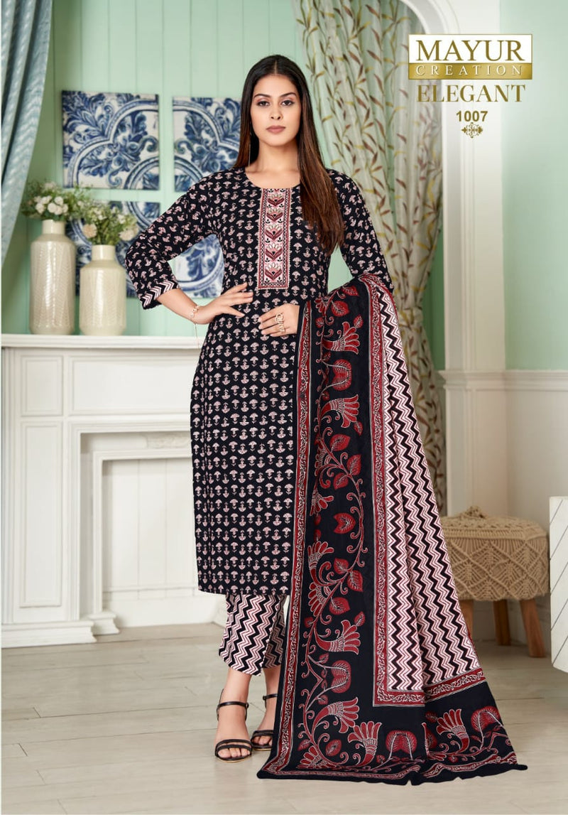 Mayur Creation Elegant Vol 1 Printed Cotton Fancy Tie Pattern Kurti Pant & Dupatta Set