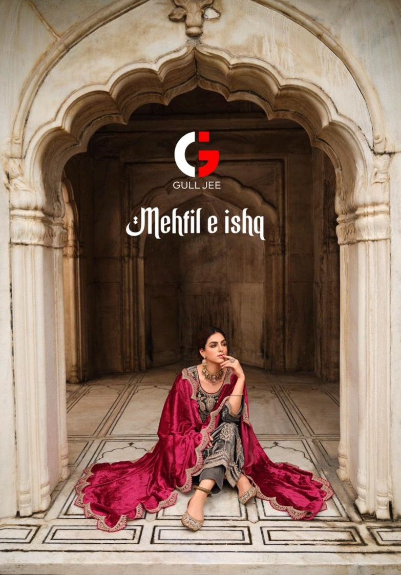 Deepsy Suits Gull Jee Mehfil E Ishq Velvet With Embroidery Work Suits Collection
