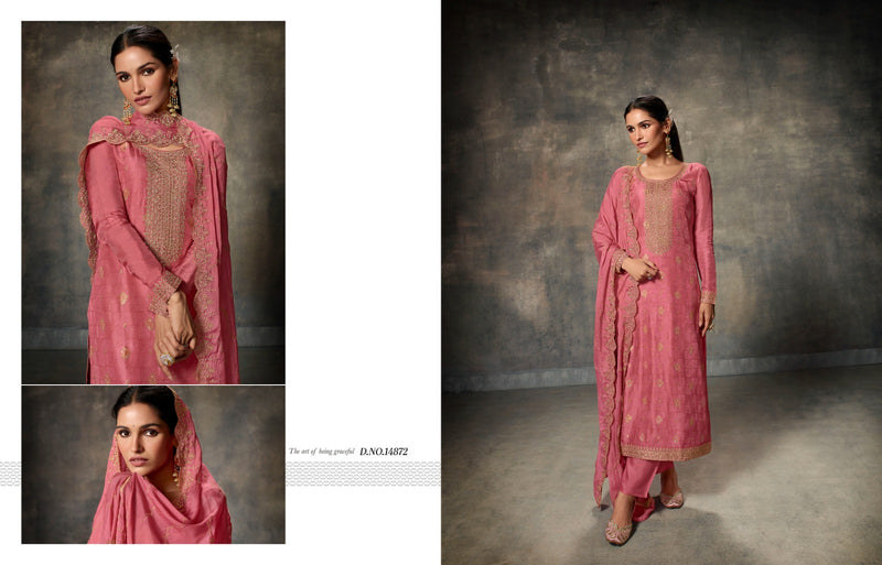 Zisa Memsahiba Viscose With Coding Embroidered Suit Collection
