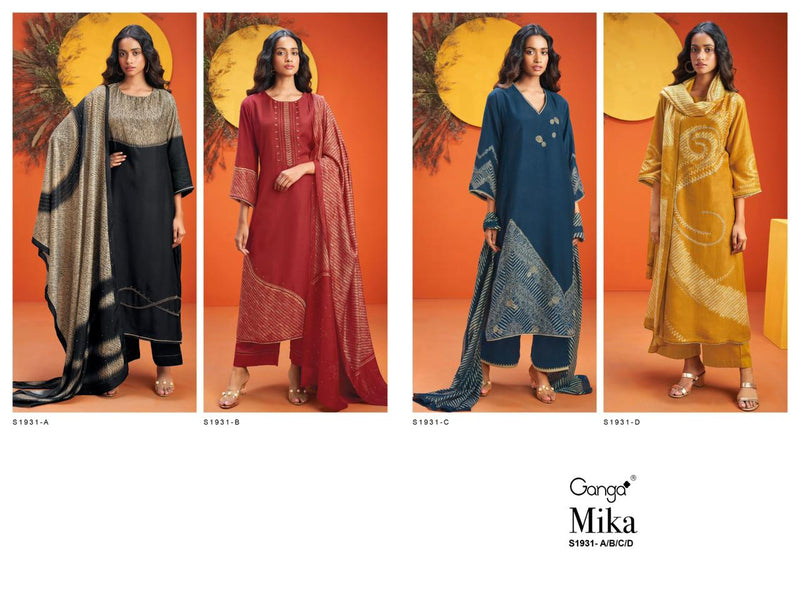 Ganga Mike 1931 Premium Silk Printed Embroidery Salwar Suits
