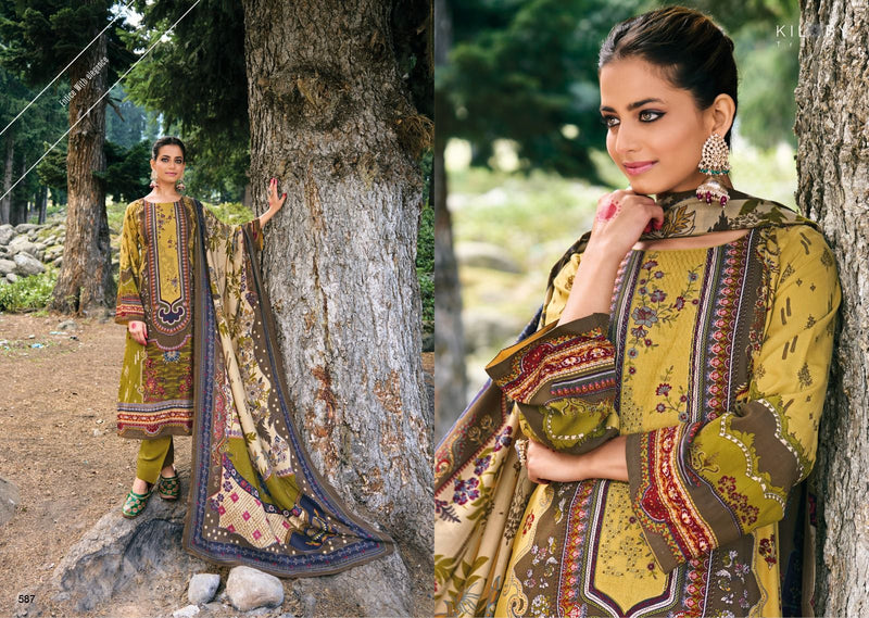 Kilory Trends Minhal Pashmina With Digital Printed Fancy Work Suit Collection