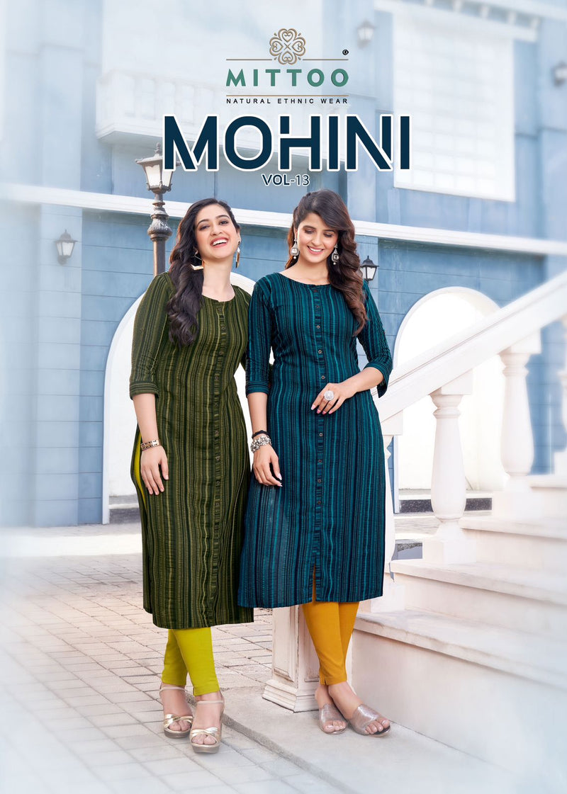 Mittoo Mohini Vol 13 Weaving Strips Fancy Daily Wear Designer Kurti
