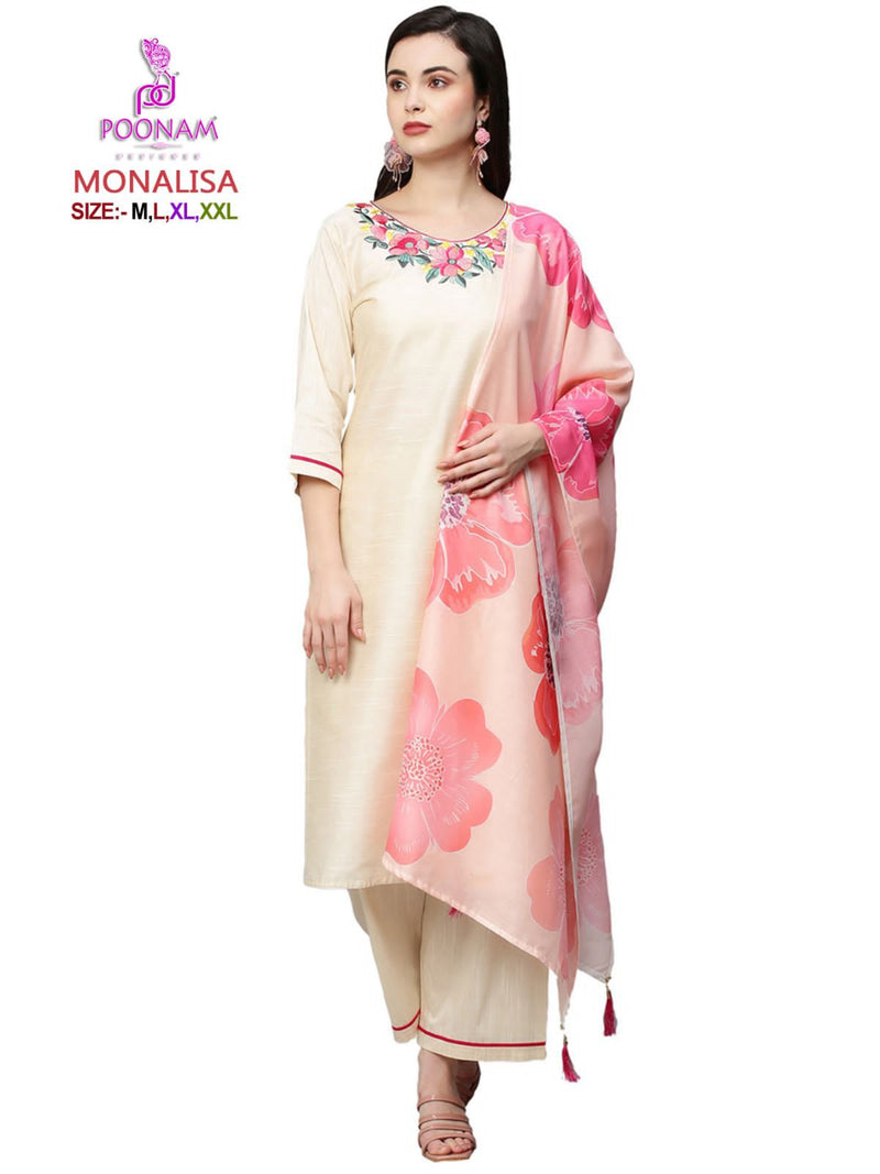 Poonam Designer Monalisa Cotton Fancy Designer Kurti Combo Set Collection