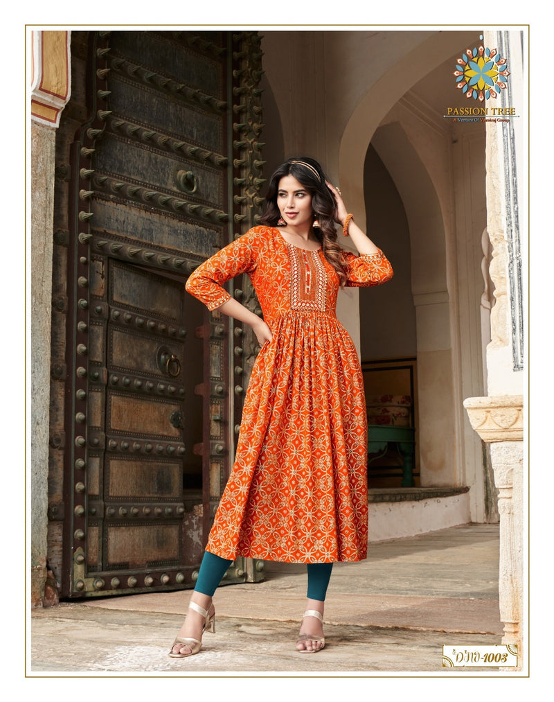 Passion Tree Monza Vol 1 Rayon Sequence Embroidery Designer Fancy Naira Style Kurtis