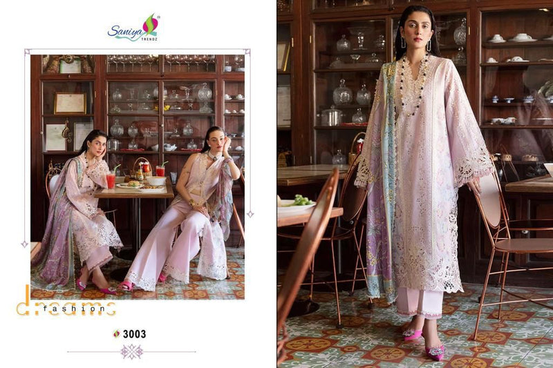 Saniya Trendz Mushq Vol 9 Cambric Cotton With Fancy Embroidered Pakistani Suits