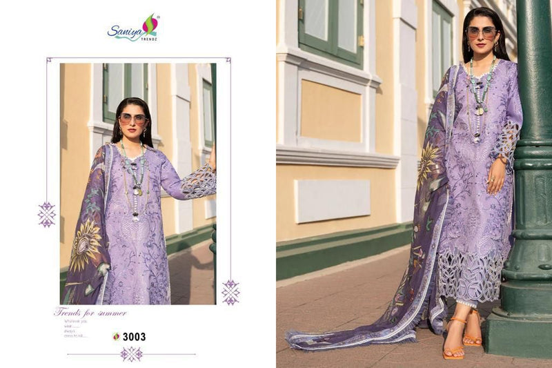 Saniya Trendz Mushq Vol 9 Cambric Cotton With Fancy Embroidered Pakistani Suits