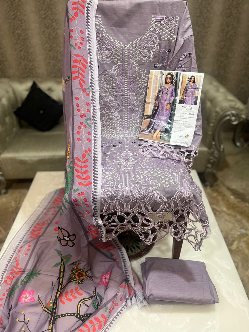 Saniya Trendz Mushq Vol 9 Cambric Cotton With Fancy Embroidered Pakistani Suits