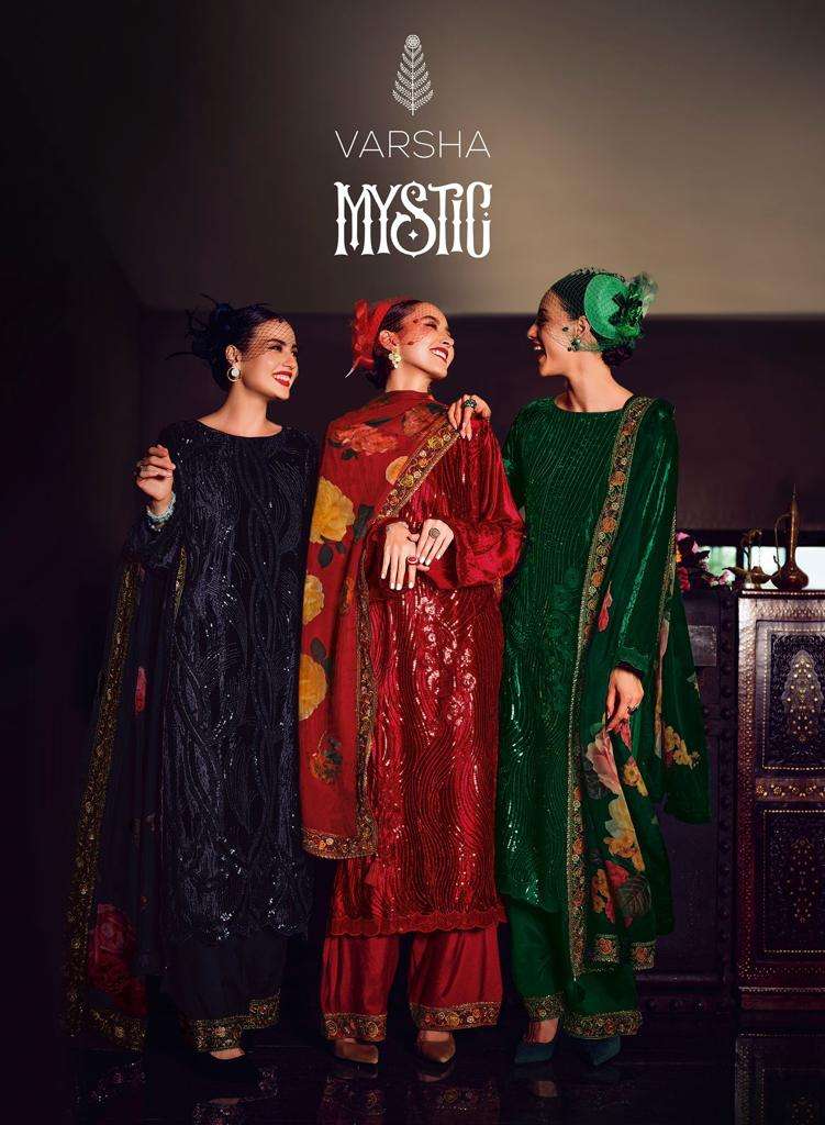 Varsha Mystic Velvet Sequans Embroidery Designer Exclusive Suit Collection