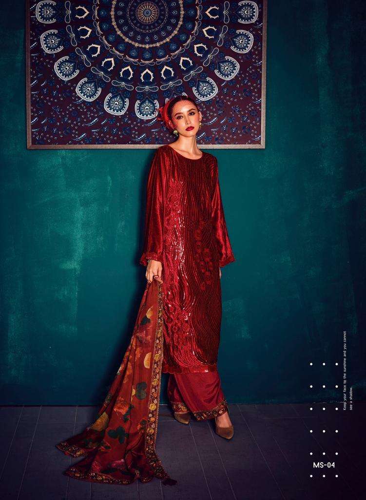Varsha Mystic Velvet Sequans Embroidery Designer Exclusive Suit Collection
