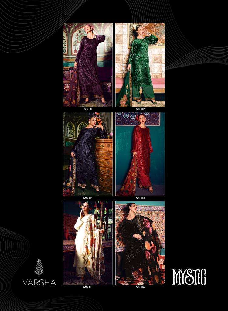 Varsha Mystic Velvet Sequans Embroidery Designer Exclusive Suit Collection