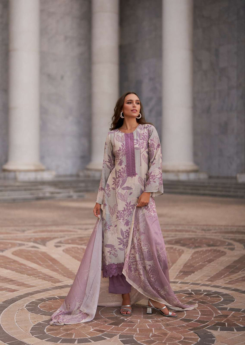 Mannrasiya Violetta Pure Modal Muslin Silk Fancy Work Salwar Suit