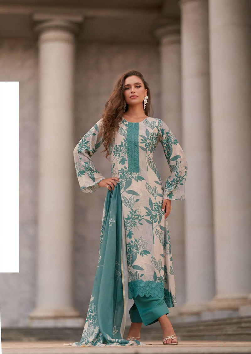 Mannrasiya Violetta Pure Modal Muslin Silk Fancy Work Salwar Suit