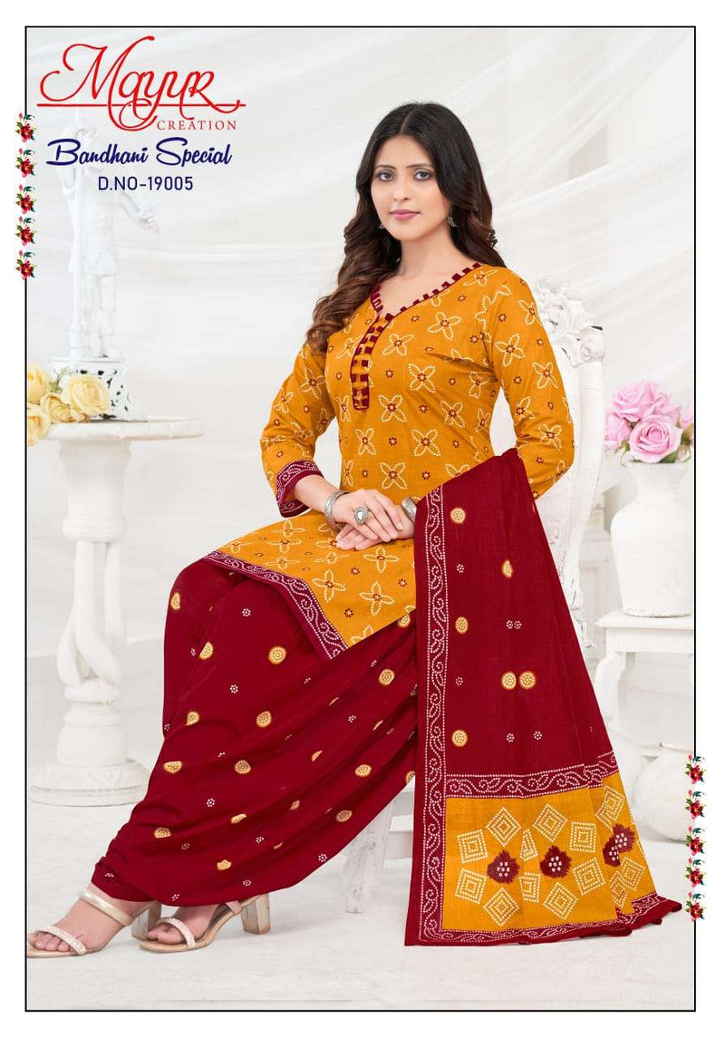 Mayur Creation Bandhani Special Vol 20 Cotton Designer Combo Set Of Salwar Kameez