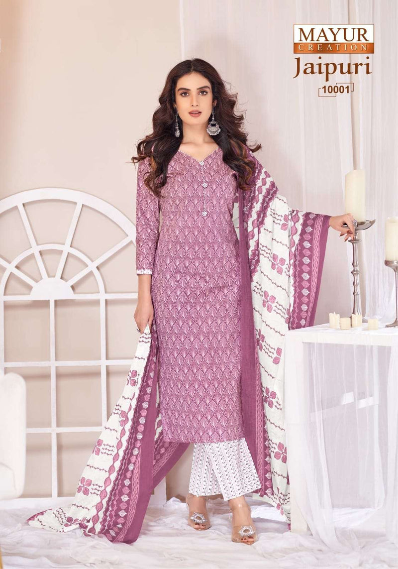 Mayur Creation Jaipuri Vol 10 Pure Cotton Print Readymade Pret Kurti