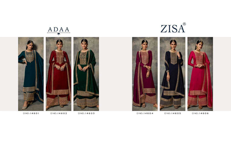 Meera Trendz Zisa Adaa Silk Embroidered Fancy Partywear Ready To Wear Suit