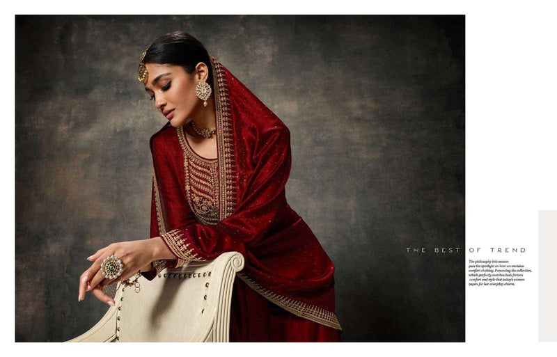 Meera Trendz Zisa Adaa Silk Embroidered Fancy Partywear Ready To Wear Suit