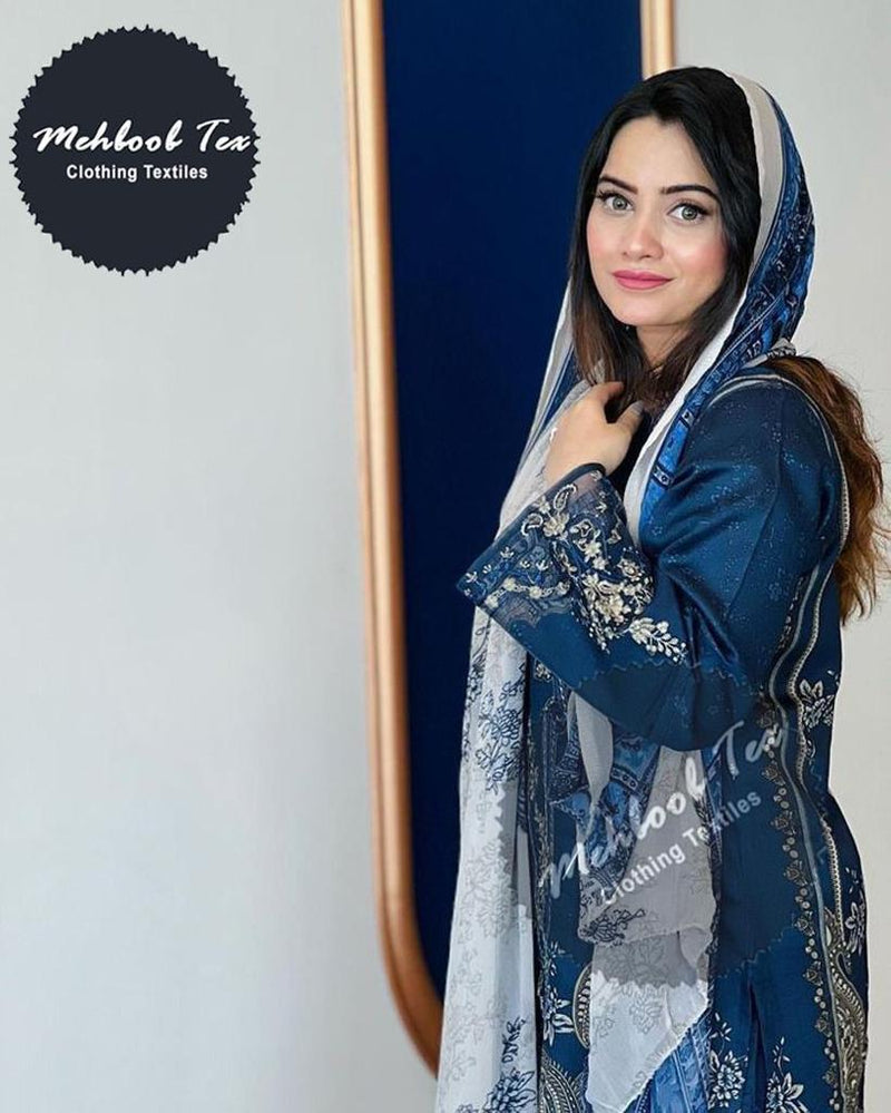 Mehboob Tex 1148 Pure Cotton Embroiderey Work Pakistani Salwar Suit