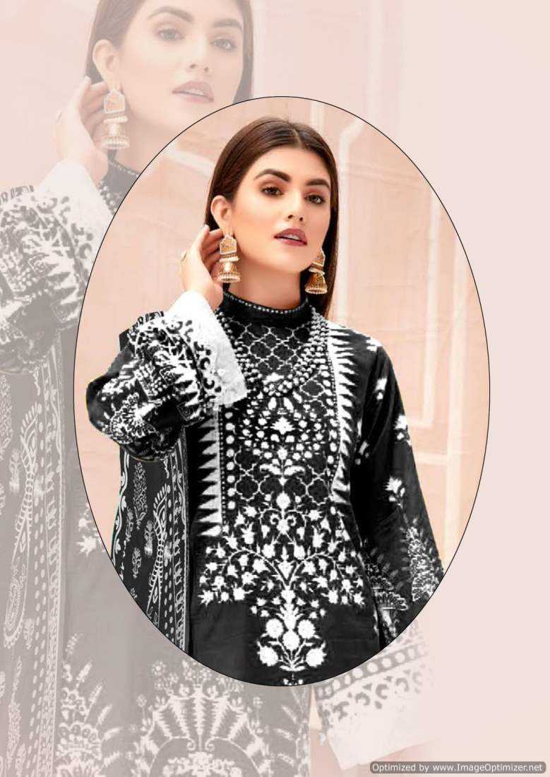 Miss World Choice Mahenoor Black And White Heavy Cotton Printed Collection Salwar Kameez