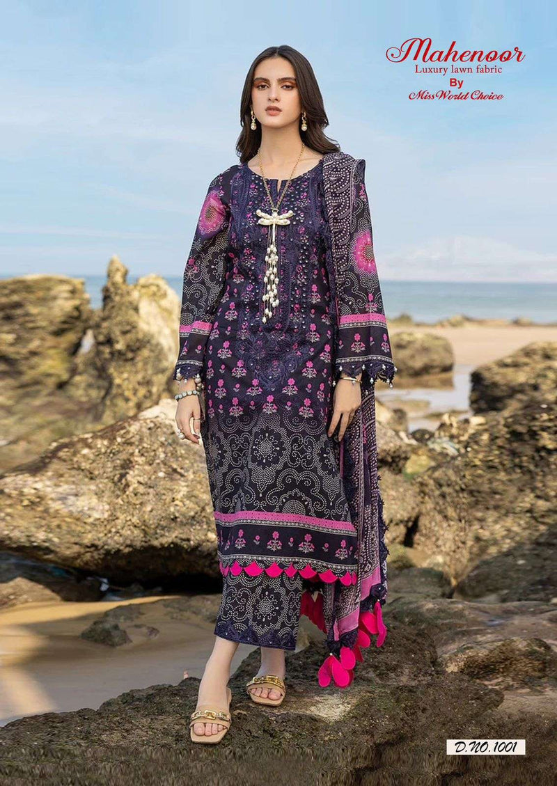 Miss World Choice Mahenoor  Vol 3 Lawn Cotton Designer Salwar Suit