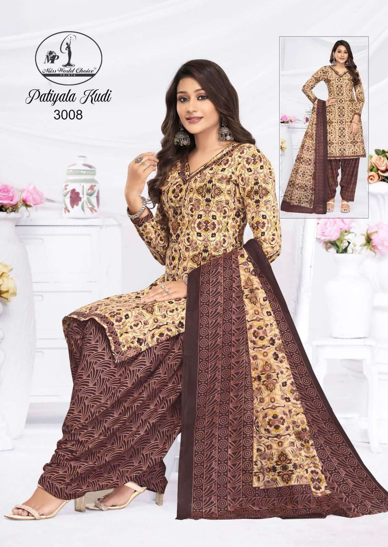 Miss World Choice  Patiyala Kudi Vol 3 Cotton Fancy Designer Daily Wear Salwar Kameez