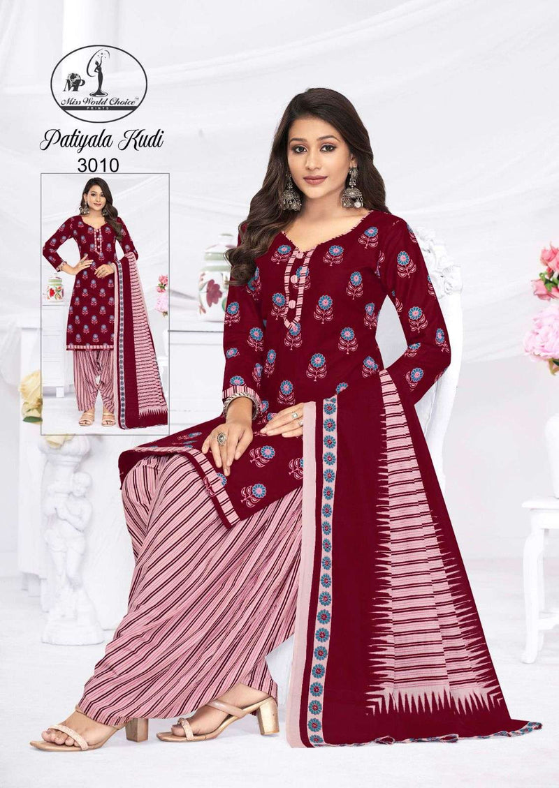 Miss World Choice  Patiyala Kudi Vol 3 Cotton Fancy Designer Daily Wear Salwar Kameez